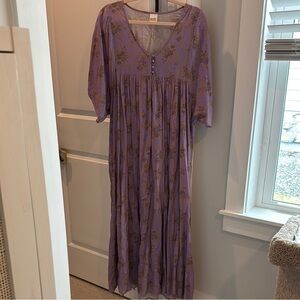 Lilac Rayon generous fit small boutique maxi dress- never worn!